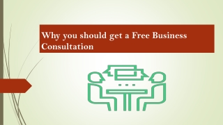 Why you should get a Free Business Consultation