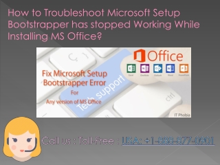 How to Fix Microsoft Setup Bootstrapper has Stopped Working?