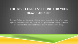 The Best Cordless Phone for your Home Landline