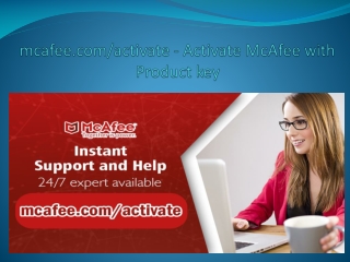mcafee.com/activate - Activate McAfee with Product key