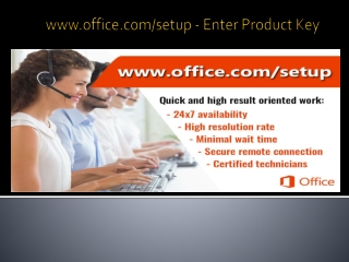 www.office.com/setup - Enter Product Key
