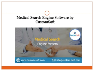 Medical Search Engine Software by CustomSoft