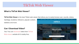 TikTok Web Viewer