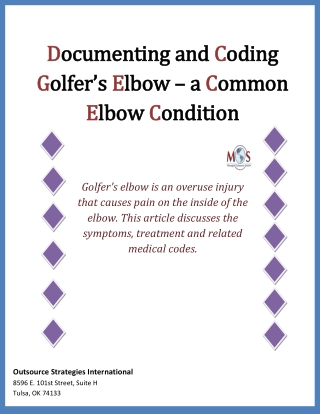 Documenting and Coding Golfer’s Elbow – a Common Elbow Condition