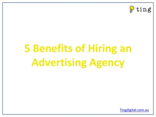5 Benefits of Hiring an Advertising Agency