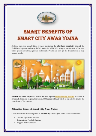 Smart Benefits of Smart City Awas Yojna