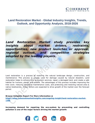 Land Restoration Market