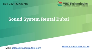 Sound System Rental Dubai - Sound Equipment Rental in Dubai