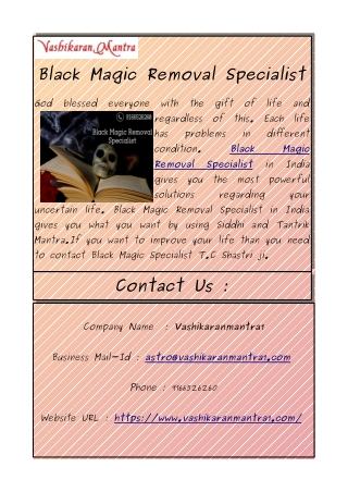 Black Magic Removal Specialist