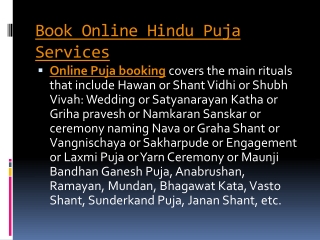 Online Pooja Booking |online puja services|Online puja booking|Online puja services|Book Online Hindu Puja Services