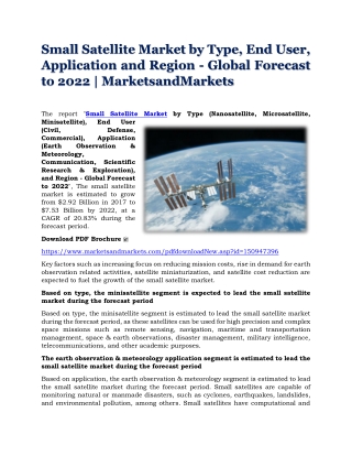 Small Satellite Market