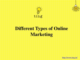 Different Types of Online Marketing