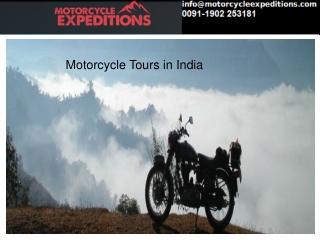 Motorcycle Tours in India