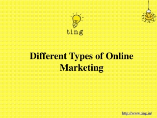 Different Types of Online Marketing