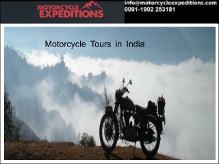 Motorcycle Tours in India