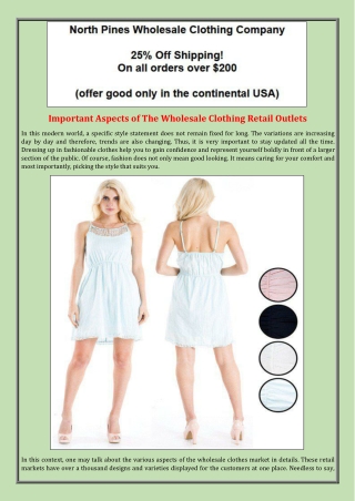 Important Aspects of The Wholesale Clothing Retail Outlets