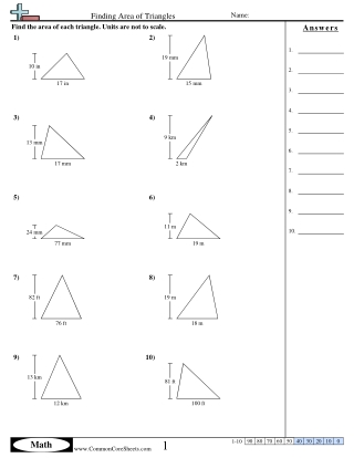 area of triangles