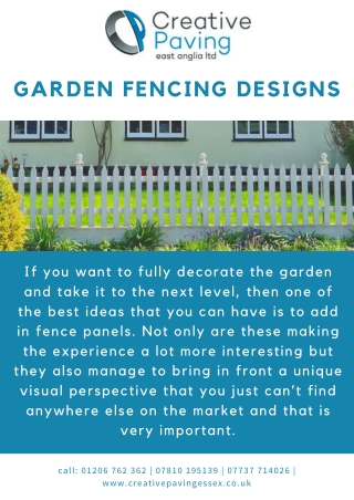 Garden Fencing Designs