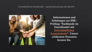 Freiverkäufliche Arzneimittel - Sachkundenachweis bei der IHK