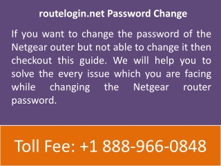 routerlogin.net Change Password