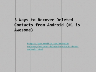 3 Ways to Recover Deleted Contacts from Android (#1 is Awesome)