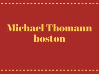 Find the best consultant in your city: Michael Thomann