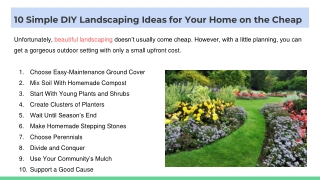 10 Simple DIY Landscaping Ideas