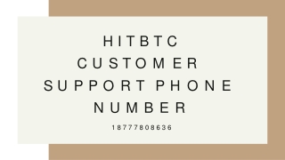 Hitbtc Customer Support 【18777808636】 Phone Number