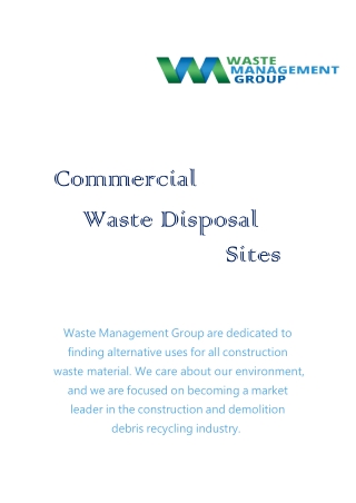 Commercial Waste Disposal Services - WM Group