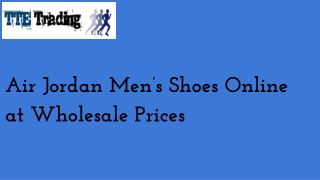 Air Jordan Men’s Shoes Online at Wholesale Prices