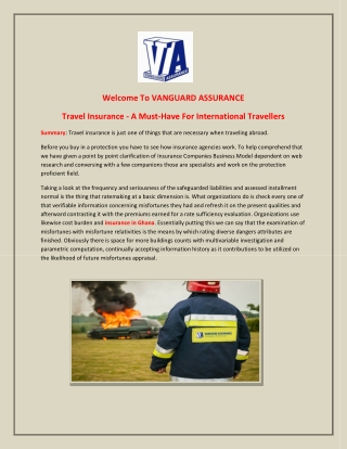 Travel Insurance - A Must-Have For International Travellers