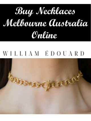 Buy Necklaces Melbourne Australia Online