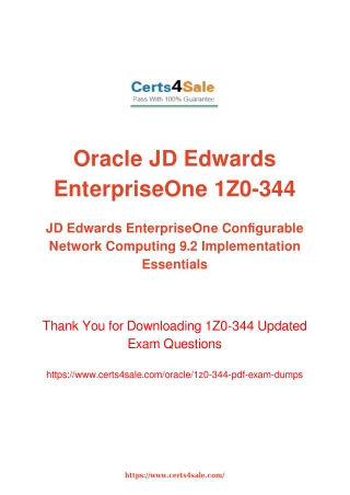 1z0-344 Dumps - 1Z0-344 Oracle Exam Questions