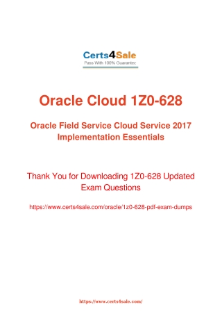 1z0-628 Dumps - 1Z0-628 Oracle Exam Questions