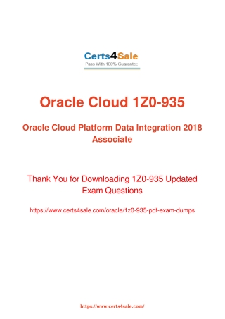 1z0-935 Dumps - 1Z0-935 Oracle Cloud Platform Exam Questions