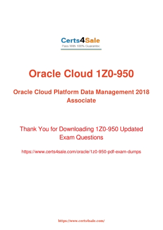 1z0-950 Dumps - 1Z0-950 Oracle Cloud Platform Exam Questions