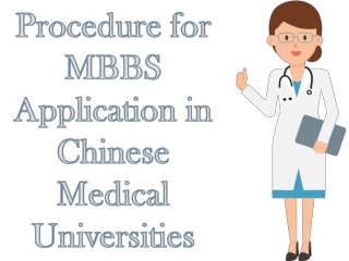 Procedure for MBBS Application in Chinese Medical Universities