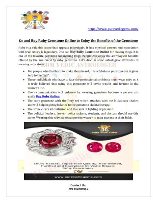 Buy Ruby Online