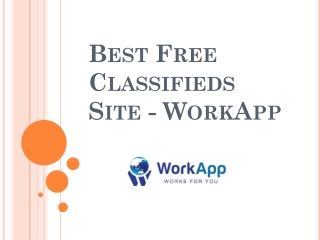 Best Free Classifieds Site - WorkApp