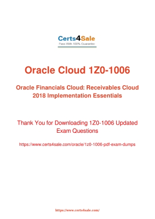 1z0-1006 Dumps - 1Z0-1006 Oracle Exam Questions