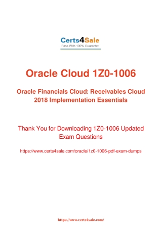 1z0-1006 Dumps - 1Z0-1006 Oracle Exam Questions