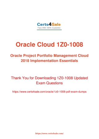 1z0-1008 Dumps Questions - 1Z0-1008 Oracle Exam Questions