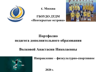 Портфолио педагога дополнительного образования Волковой А.Н.