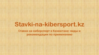 Ставки на киберспорт в Казахстане: виды и рекомендации по применению