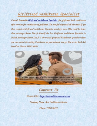 Girlfriend vashikaran Specialist