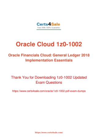 1z0-1004 Dumps Questions - 1Z0-1004 Oracle Exam Questions