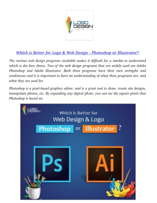 Which is Better for Logo & Web Design - Photoshop or Illustrator?