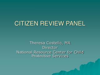 CITIZEN REVIEW PANEL