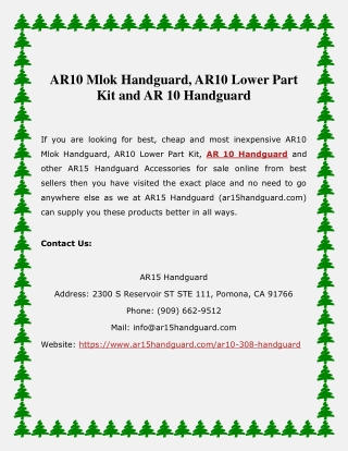 AR10 Mlok Handguard, AR10 Lower Part Kit and AR 10 Handguard