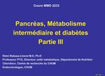 Pancr as, M tabolisme interm diaire et diab tes Partie III